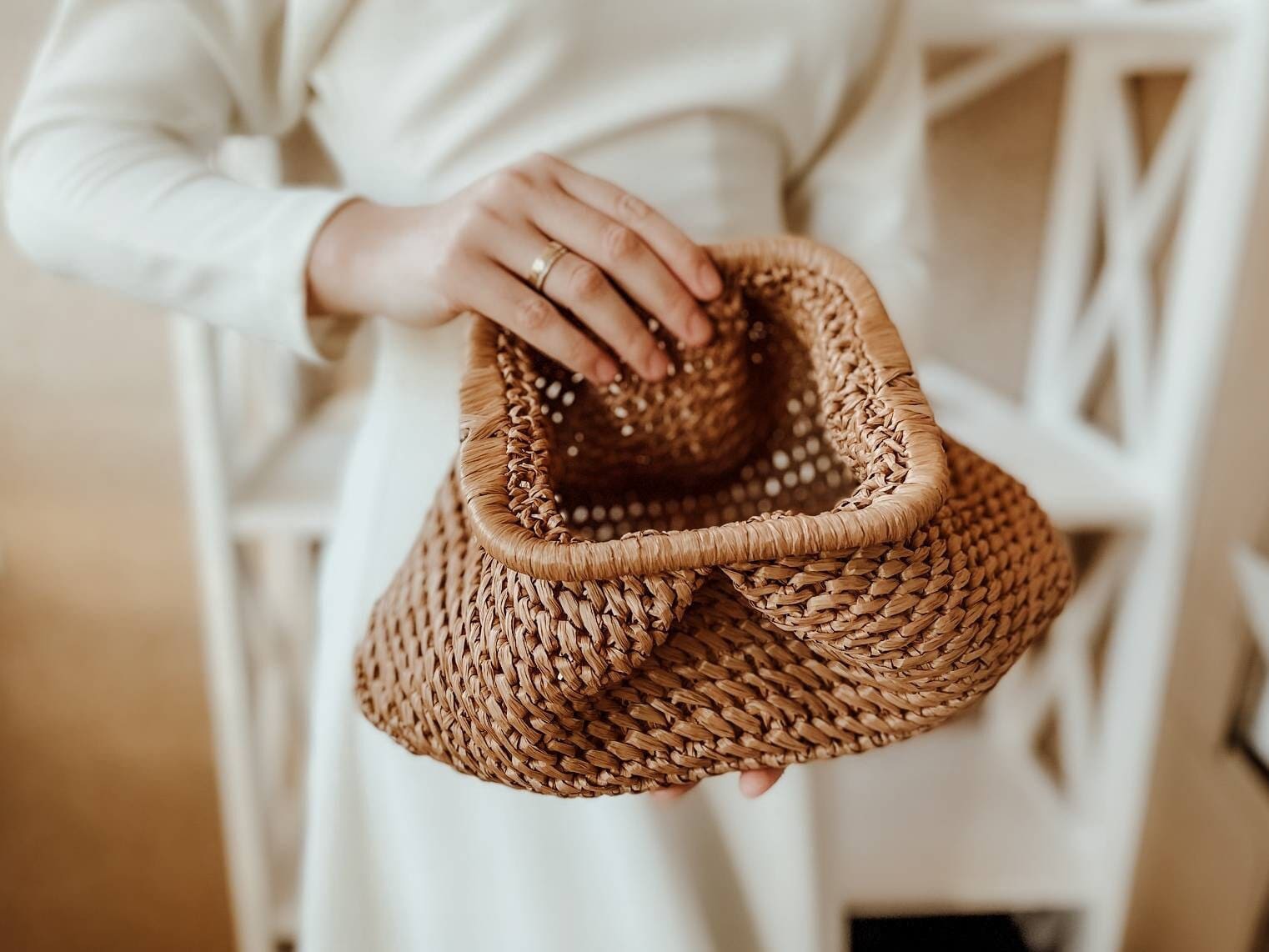 Gehäkelte Raffia Clutch Bag Leichte Wolke Tasche, Sommer Hochzeit Geldbörse von MarinaAleksina