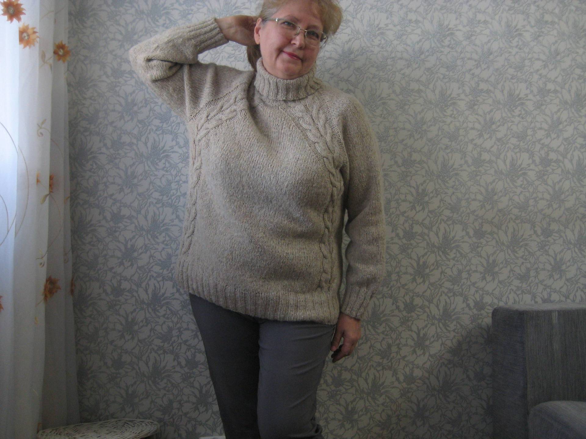 Merino Wolle Rollkragenpullover Handmade To Ship Gr. Xl von MarinaKoptyayeva