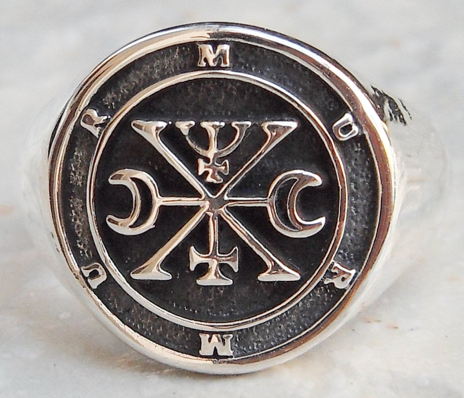 Siegel Von Graf Murmur Lesser Key Of Solomon Kabbalah Amulett Handgemachter 3D Ring Aus Massiv Sterling Silber 925 von MarinaSilverJewelry