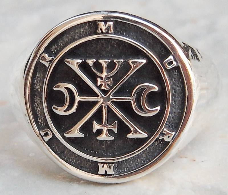 Siegel Von Graf Murmur Lesser Key Of Solomon Kabbalah Amulett Handgemachter 3D Ring Aus Massiv Sterling Silber 925 von MarinaSilverJewelry