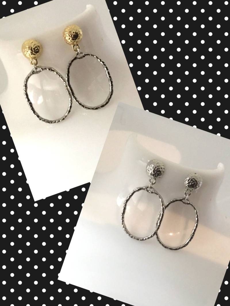 Small Hoop Earrings. Geometric Earrings von MarinaSteinDesign