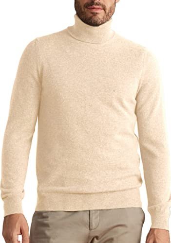 Marine Cashmere - Kaschmir-Rolli aus 100% Kaschmir für Herren, Made in Italy (Sand - 3XL) von Marine Cashmere