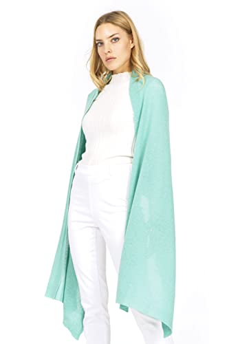 Marine Cashmere - Stola aus Kaschmir-Mischung für Damen, zartes und weiches Kaschmirgarn, MADE IN ITALY (Aqua) von Marine Cashmere