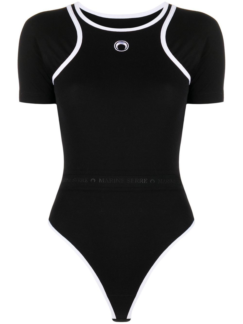 Marine Serre Body mit Logo-Print - Schwarz von Marine Serre