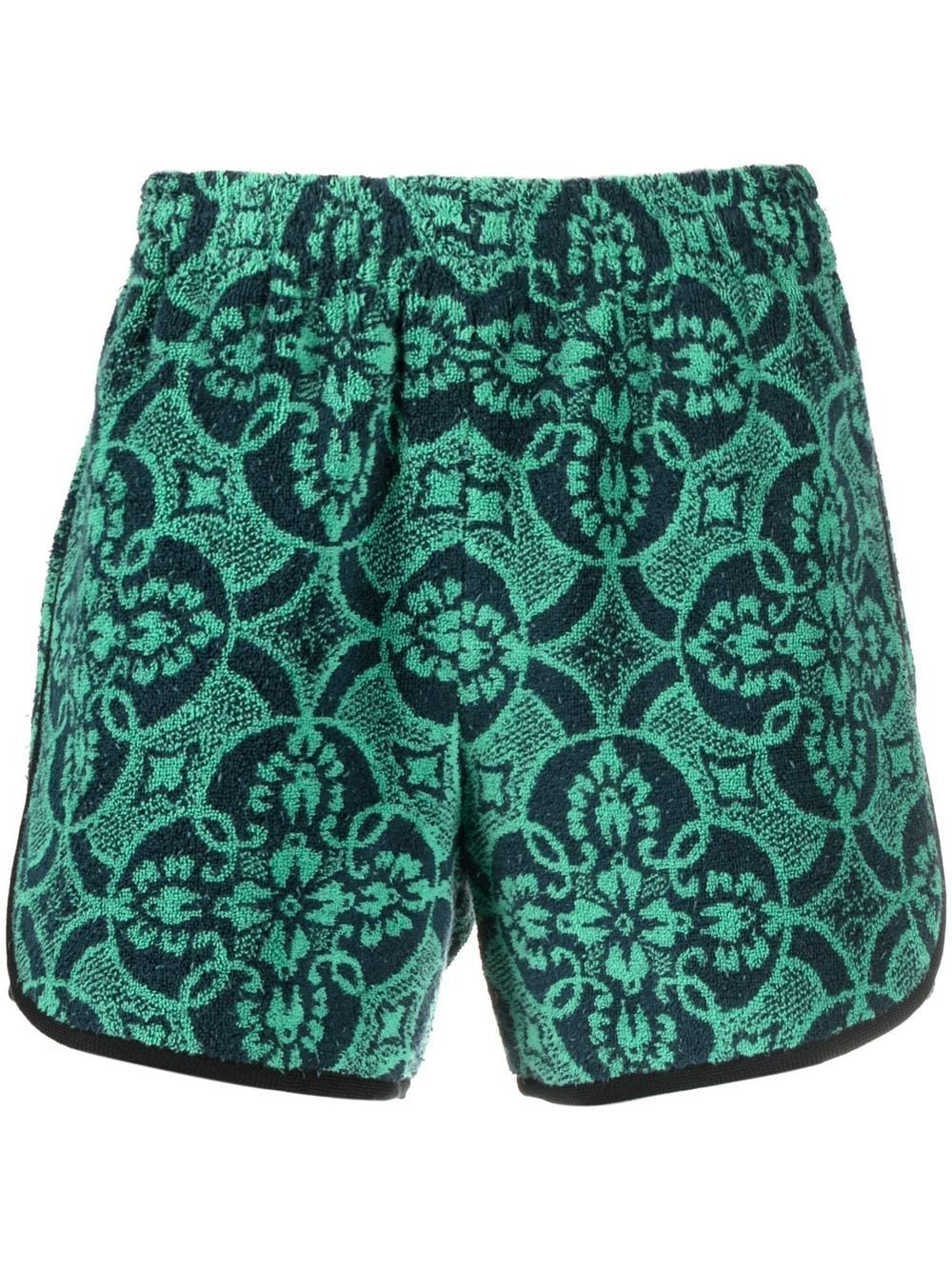 Marine Serre Oriental Towels Joggingshorts - Grün von Marine Serre