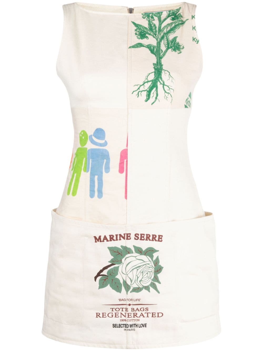 Marine Serre Regenerated Tote Bags Minikleid - Nude von Marine Serre