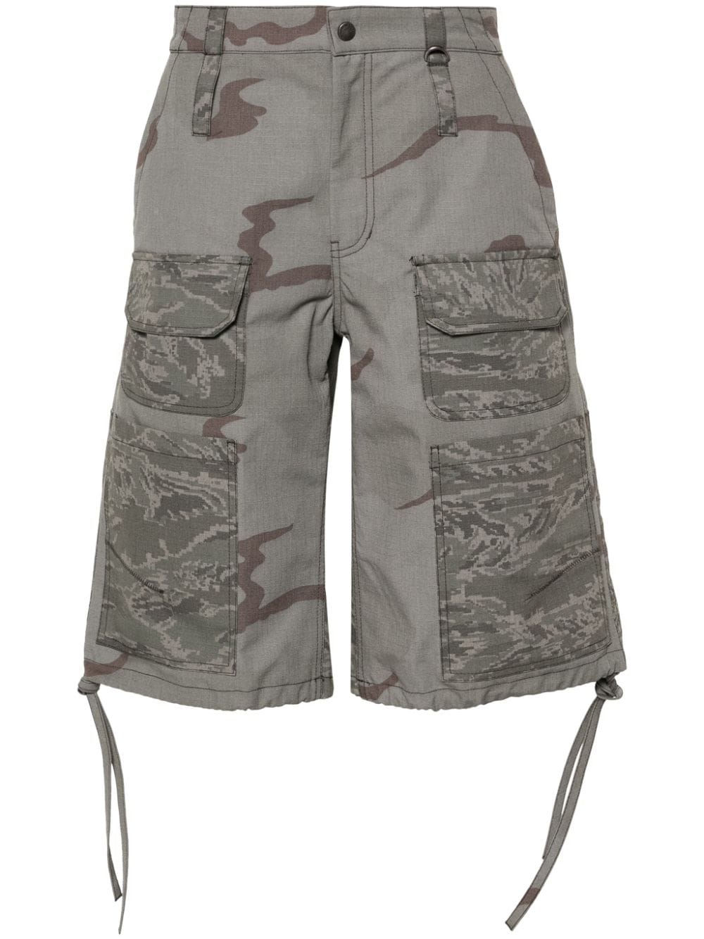 Marine Serre Shorts mit Camouflage-Print - Grau von Marine Serre