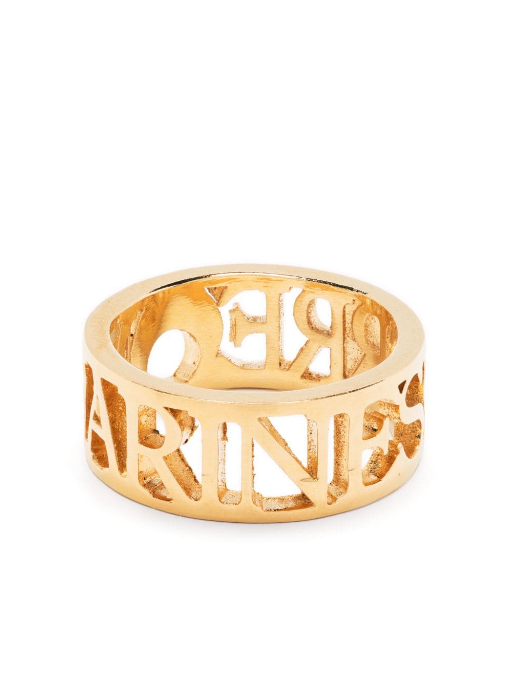 Marine Serre Polierter Ring mit Logo-Cut-Out - Gold von Marine Serre