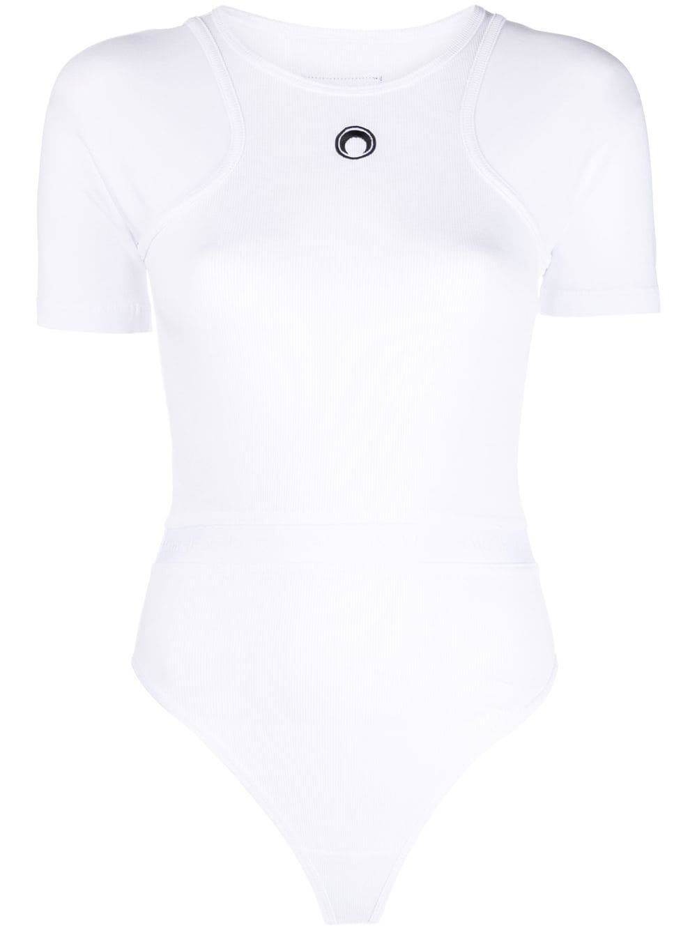 Marine Serre Body mit Logo-Print - Weiß von Marine Serre