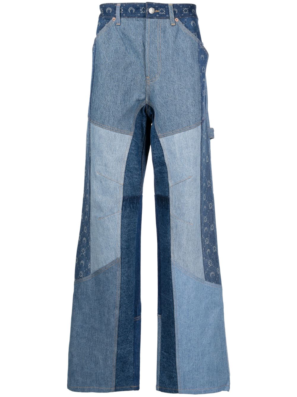 Marine Serre Weite Jeans im Patchwork-Look - Blau von Marine Serre