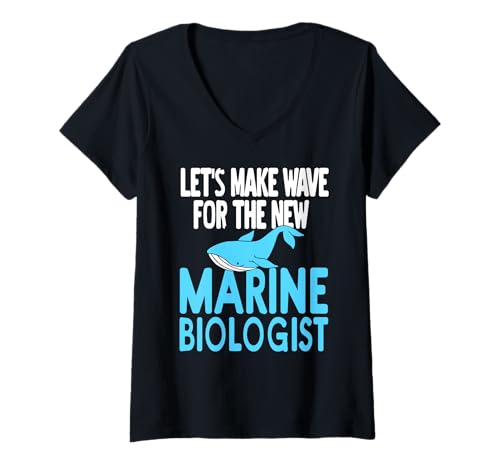 Damen Lass Uns feiern für neuen Meeresbiologen T-Shirt mit V-Ausschnitt Damen Lass Uns feiern für neuen Meeresbiologen T-Shirt mit V-Ausschnitt von Mariner Wissenschaft Studentenwitz