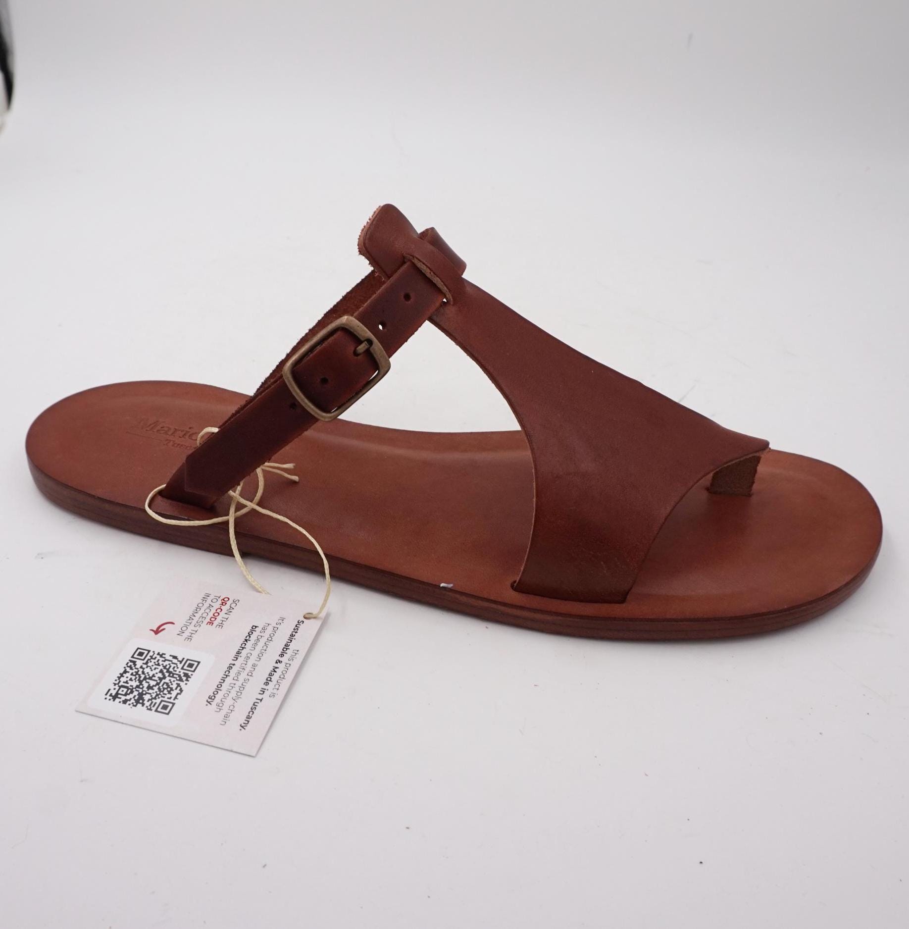 Damensandalen Aus Leder Und Echtem Auf Pflanzlicher Basis von MarioDoni