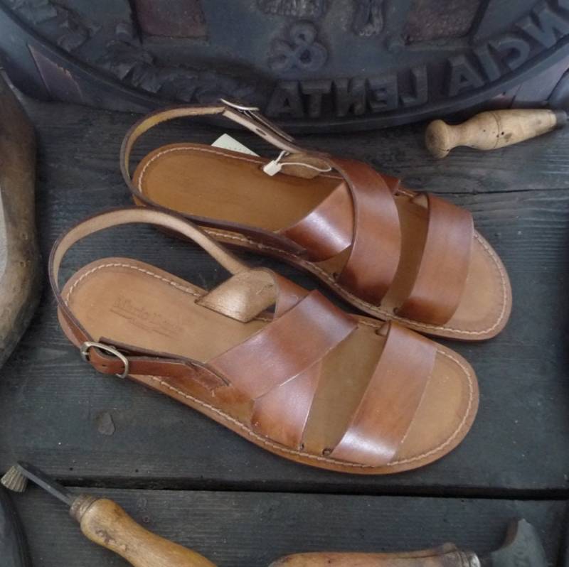 Franziskaner-Damensandalen Aus Leder Und Echtem Pflanzlich Gegerbtem von MarioDoni