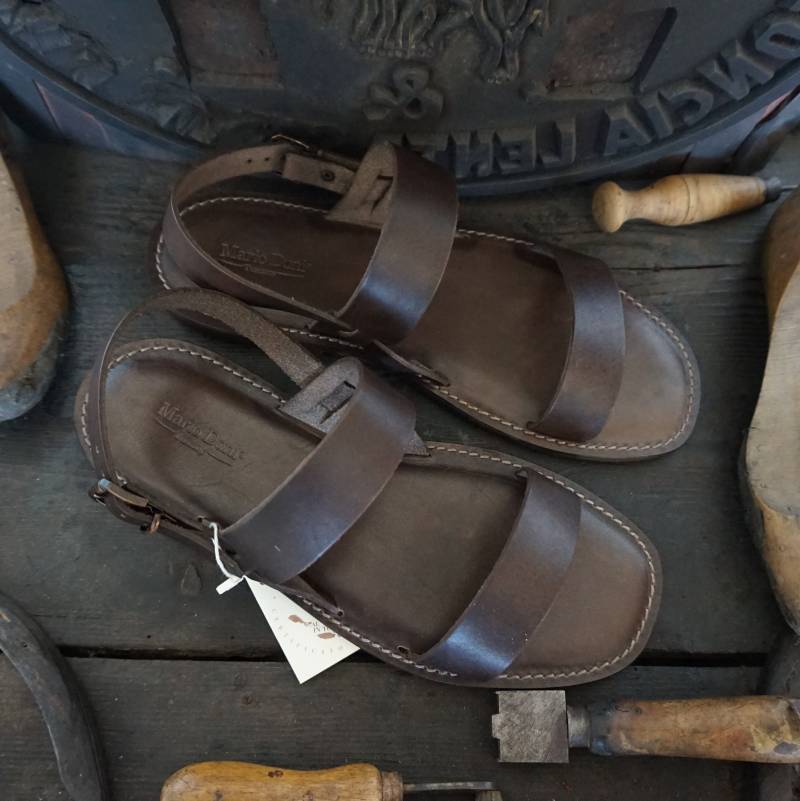 Handgefertigte Herrensandalen Aus Leder Und Pflanzlich Gegerbtem Mario Doni, Anpassbare Handgefertigte Herrensandale Leder, Franziskanersandalen von MarioDoni