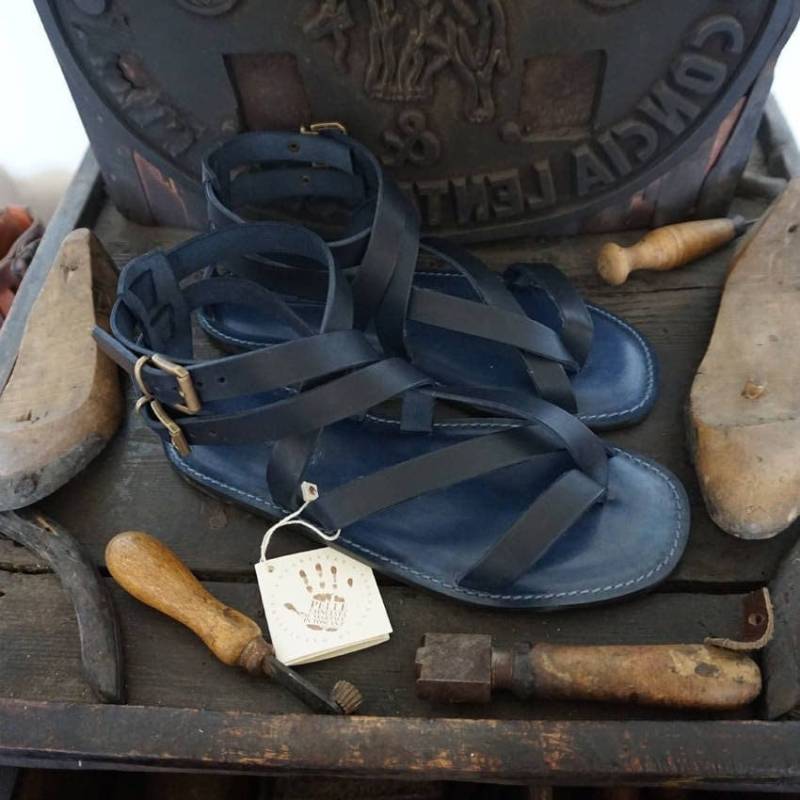 Handgefertigte Herrensandalen Aus Leder Und Pflanzlich Gegerbtem Mario Doni, Handgefertigte Herrensandale, Gladiatorensandalen von MarioDoni