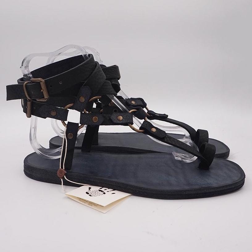 Handgefertigte Herrensandalen Aus Leder Und Pflanzlichem Mario Doni, Anpassbare Handgefertigte Ledersandale Für Männer, Hergestellt in Italien von MarioDoni