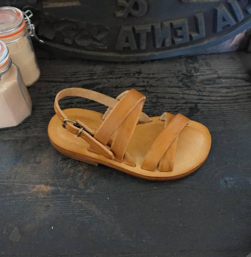 Kindersandalen Aus Leder Und Pflanzlichem Mario Doni, Bequeme Sandalen Made in Italy, Kindersandale Handgefertigtem Naturleder von MarioDoni