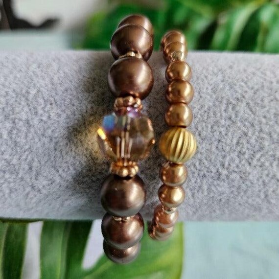 Armbänder 2Er-Set Braune Perlen von MarioMariani