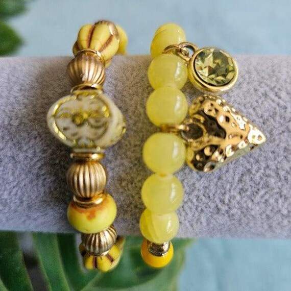 Armbänder 2Er-Set Gelb Mit Herz Armbänder 2Er-Set Gelb Mit Herz von MarioMariani