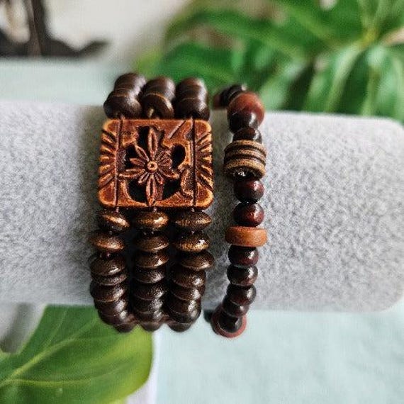 Armbänder 2Er-Set Holz Braun von MarioMariani