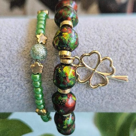 Armbänder 2Er-Set Perlen Mit Glücksanhänger von MarioMariani