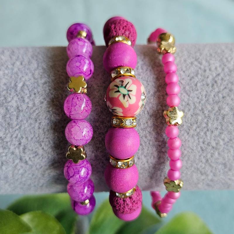 Armbänder 3 Er Set Lila Bunt von MarioMariani