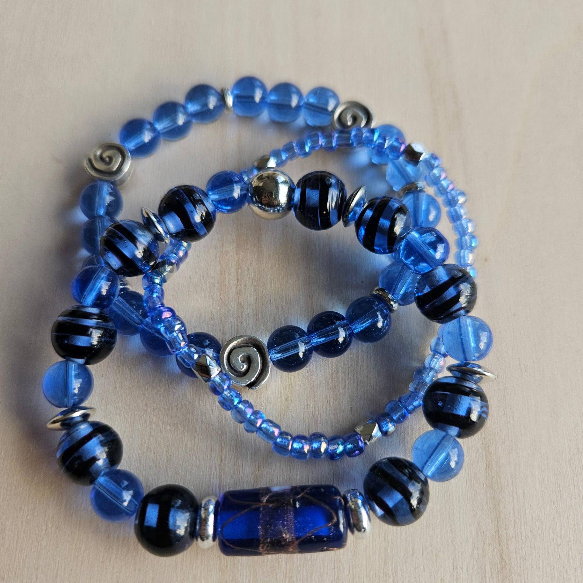 Armbänder Glas Perlen Blau 3 Er Set Armbänder Glas Perlen Blau 3 Er Set von MarioMariani