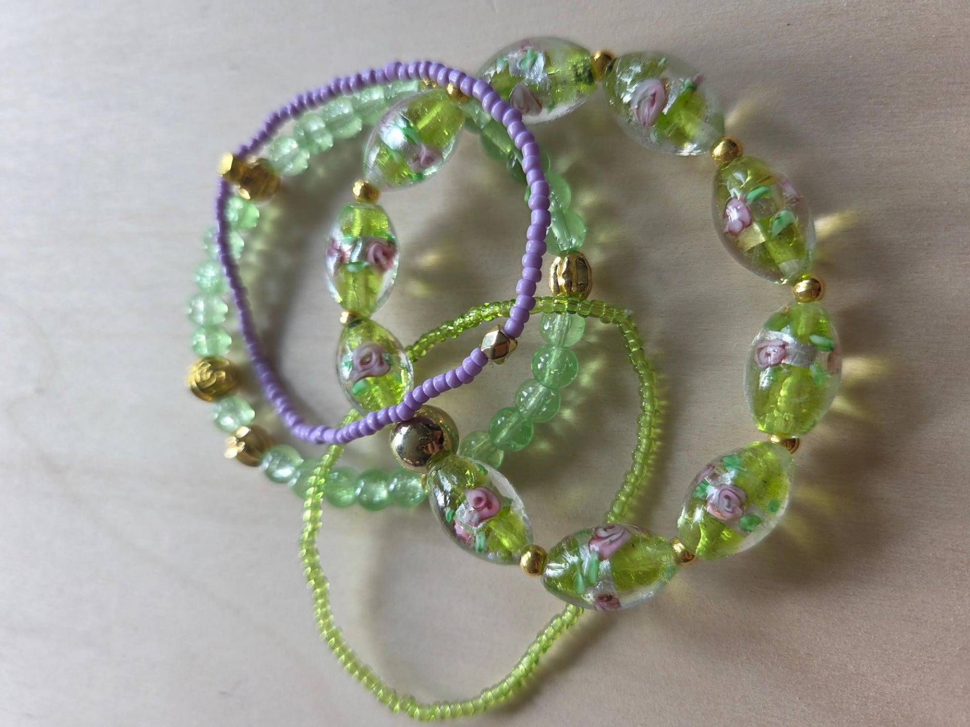 Armbänder Grün Mit Blüten 4 Er Set Armbänder Grün Mit Blüten 4 Er Set von MarioMariani