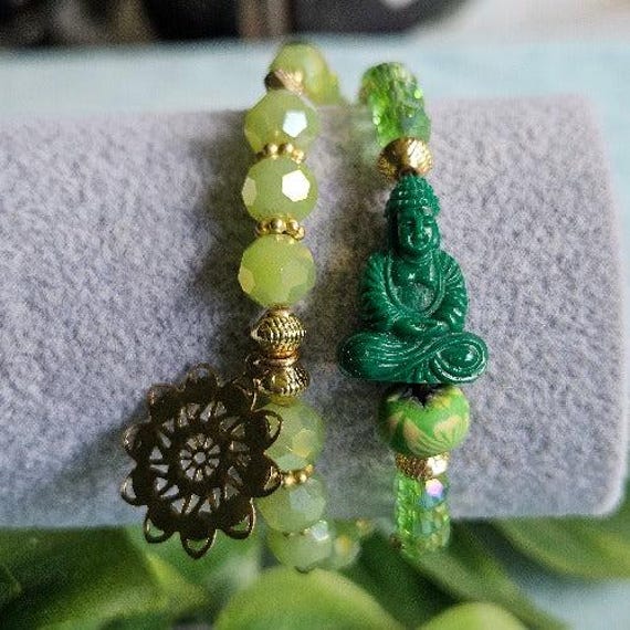 Armbänder Grün Mit Perlen von MarioMariani