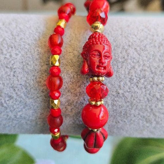 Armbänder Perlen 2Er-Set Rot von MarioMariani