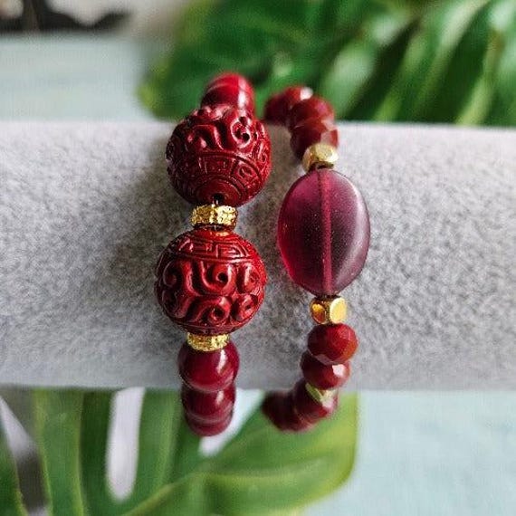 Armbänder Perlen 2Er-Set Rot von MarioMariani