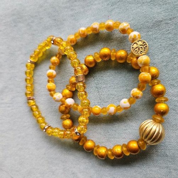 Armbänder Perlen Gelb Mit Lebensbaum Armbänder Perlen Gelb Mit Lebensbaum von MarioMariani