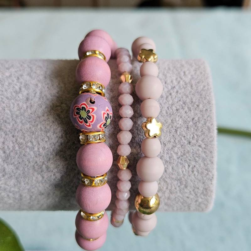 Armbänder Perlen Lila 3Er-Set von MarioMariani