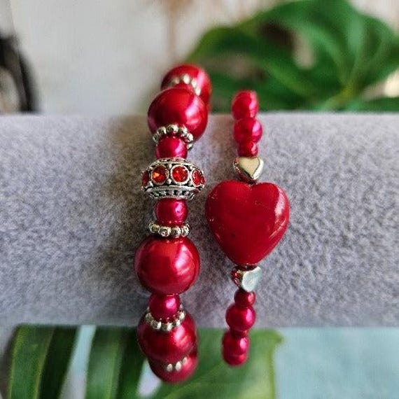 Armbänder Perlen Rot von MarioMariani