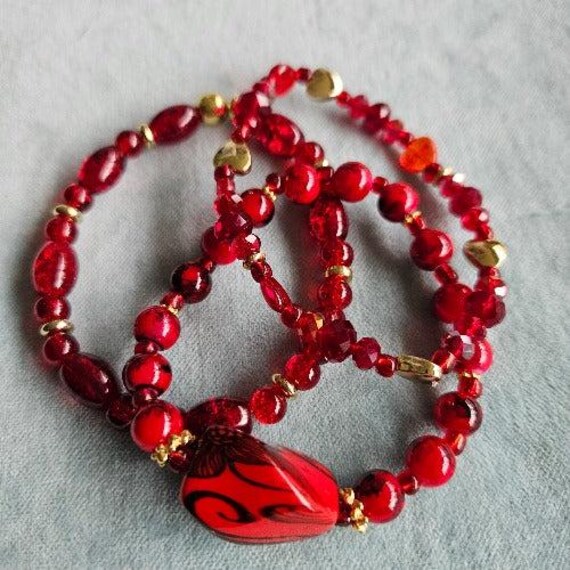 Armbänder Perlen Rot von MarioMariani