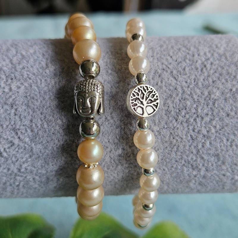 Armbänder Perlen Und Motiv Silber von MarioMariani