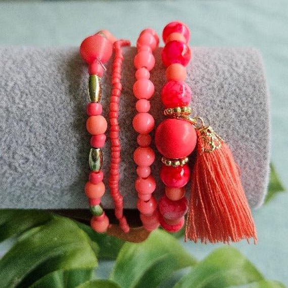 Armbänder Rosa 4Er-Set Perlen von MarioMariani