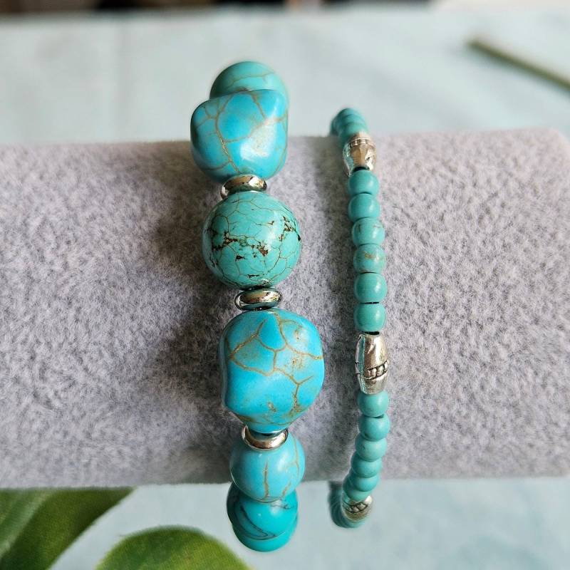 Armbänder Türkisperlen 2Er-Set von MarioMariani