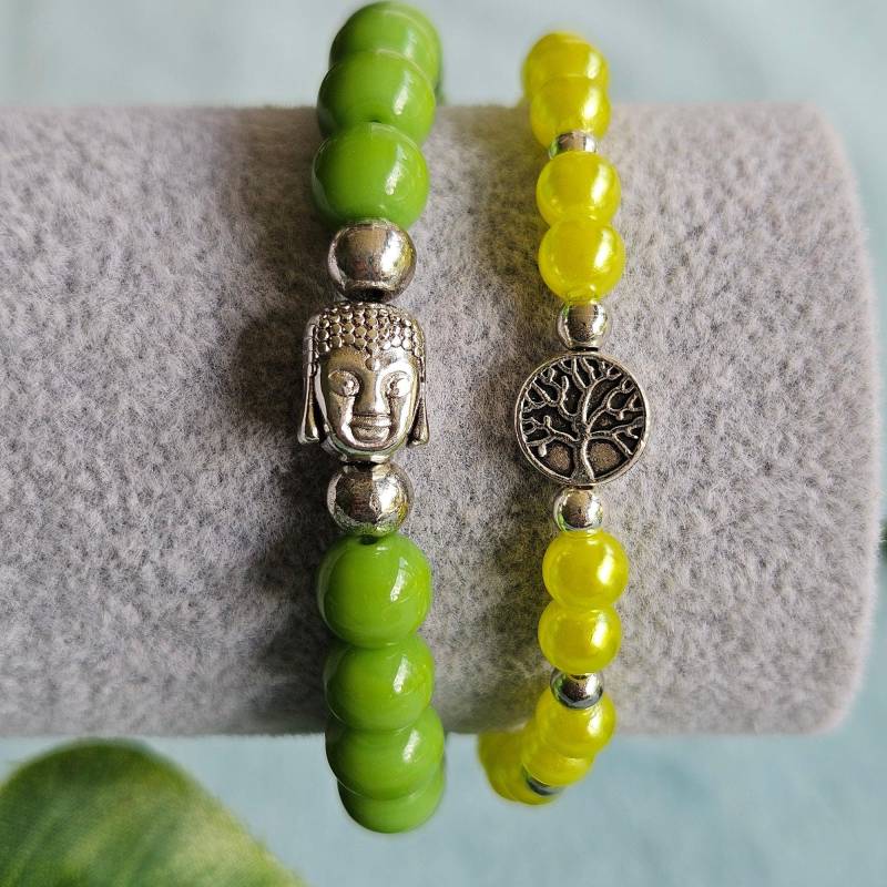 Armband 2Er-Set Grün Lebensbaum von MarioMariani