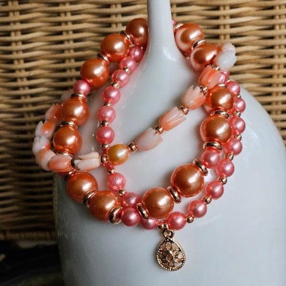 Armband 3Er-Set, Rosa Perlen von MarioMariani