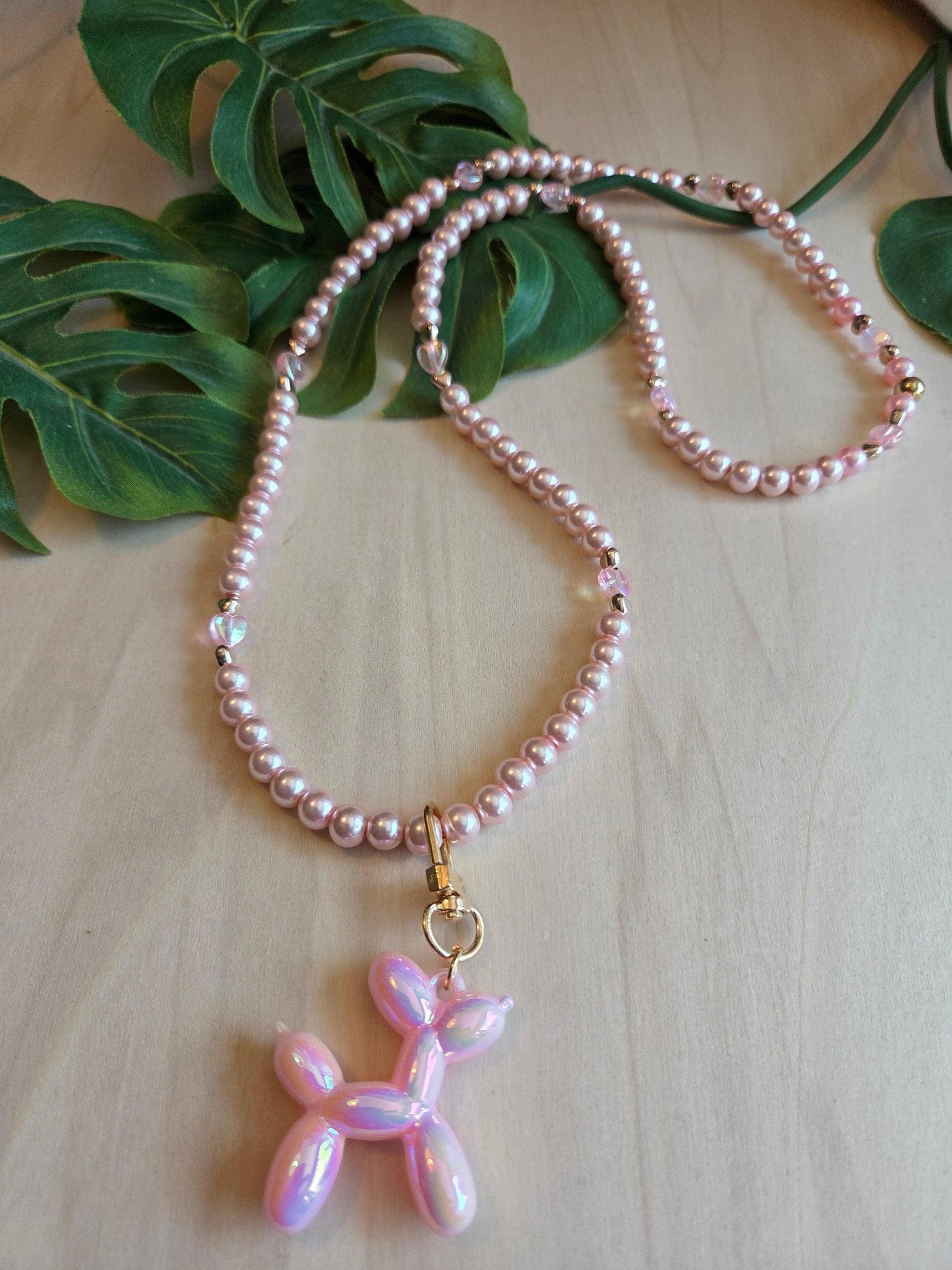 Halskette Mit Perlen Rosa Ah. Ballonhund Halskette Mit Perlen Rosa Ah. Ballonhund von MarioMariani