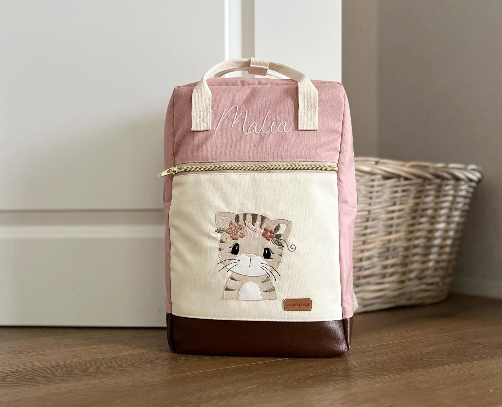 Kinderrucksack Kätzchen, Personalisierbar Kinderrucksack Kätzchen, Personalisierbar von MariposaDesignShop