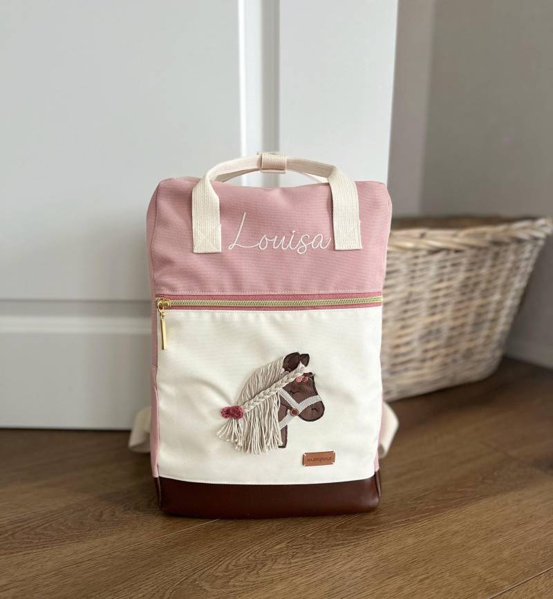 Kinderrucksack Pferdekopf; Personalisierbar Kinderrucksack Pferdekopf; Personalisierbar von MariposaDesignShop