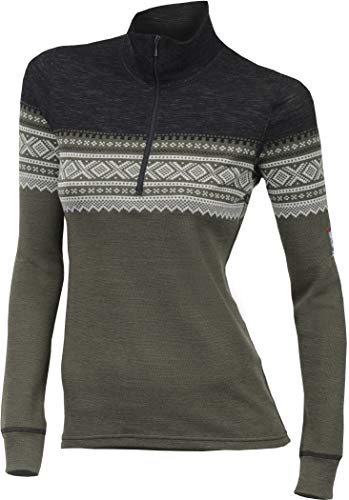 Aclima DesignWool Marius Merino Pullover mit Zip Damen Größe M, Farbe Grau von Marius