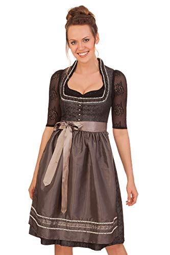 MarJo Midi Dirndl 2tlg. - Almena - anthrazit von MarJo