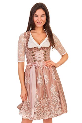 MarJo Midi Dirndl 2tlg. - FLICKA - altrosa von MarJo