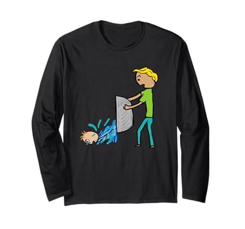 Baby mit Badewasser wegwerfen Langarmshirt von Mark Ewbie Designs