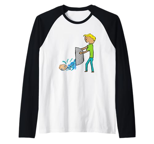 Baby mit Badewasser wegwerfen Raglan von Mark Ewbie Designs