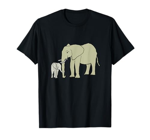 Elefant Mutter und Kind T-Shirt von Mark Ewbie Designs