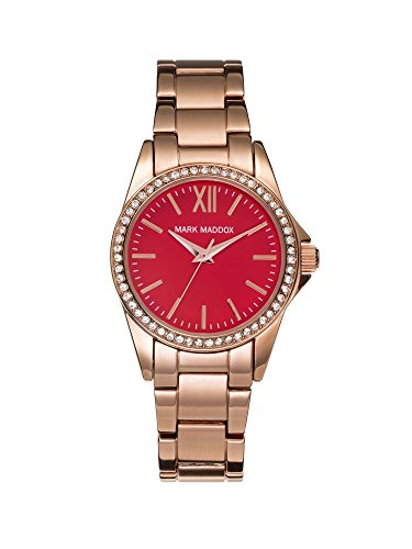 Mark Maddox Damen Analog Quarz Uhr mit Edelstahl Armband MM3015-77 von Mark Maddox